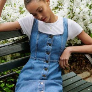 Urban Outfitters Button Front Denim Mini Dress
